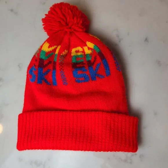 Vintage | Accessories | Vintage Aris Ski Hat Bright Red Top  display picture 1